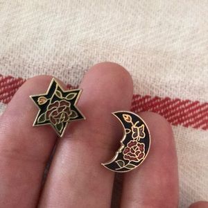Vintage Star and Moon Earrings